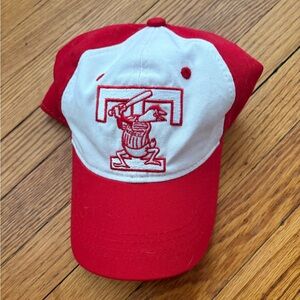 Toledo Mudhens Red and White Embroidered Baseball Cap